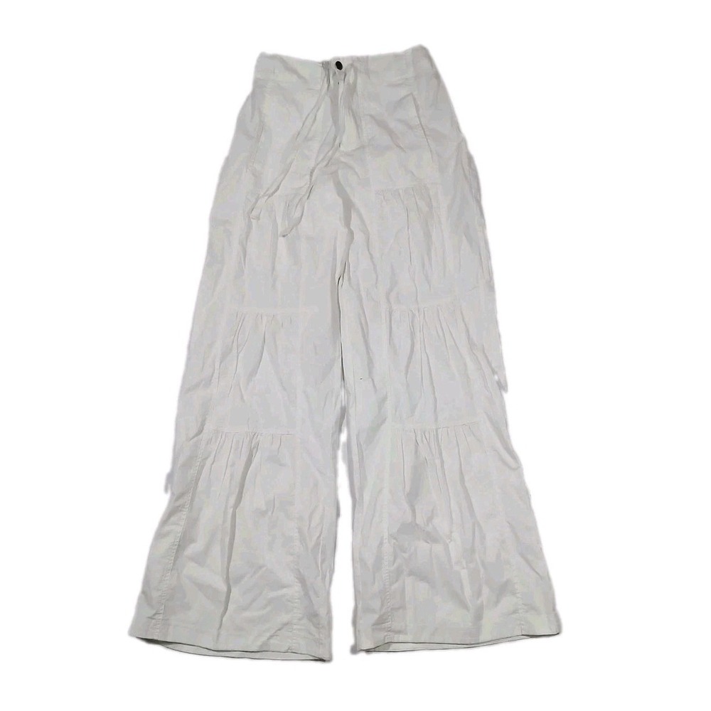 Soft Surroundings Flare Leg Paneled Pants Size Medium Tall Beach Coastal Cotton